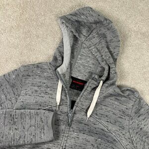 Mammut Chamuera ML Hooded Jacket Womens L Gray Knit Fleece Zip Up 1014-01370